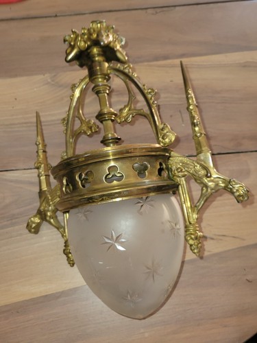Lustre ancien bronze - lustre,
