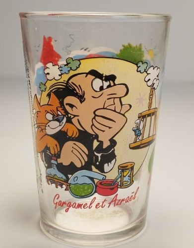 Verre schtroumpfs gargamel - verre,