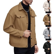 Lapel woolen jacket casual jacket