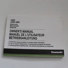 Genuine 2014 Kawasaki J300 ABS GB, FR, DE Owners Manual 999761909