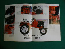 Prospectus plug: MOTORCYCLE STANDARD 1600 D and 1800 D micro tractor