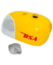 CONVIENT POUR BSA B25 B40 B44 C15 Victor Enduro Trial Steel Chrome Yellow Tan...