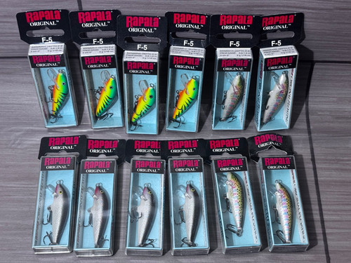 Lot rapala 5 minnow - of,