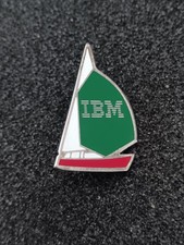 Brooch No Pin's 59 Company Computer Manufacturer Logo Sailboat "IBM" 