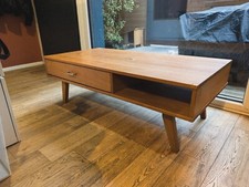 table basse bois vintage