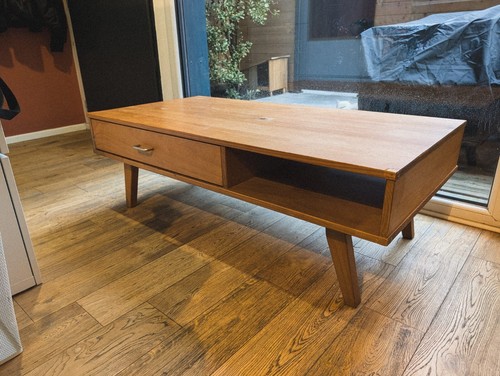 Table basse bois vintage - table,