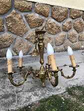 Vintage Louis XV Style Chandelier and Bronze 