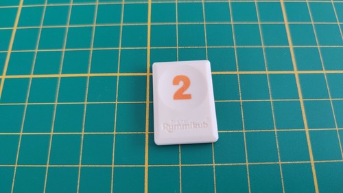 Tuile chiffre orange - chiffre, 2