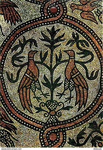 Postcard religious mosaic - postcard,