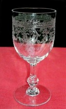 SAINT LOUIS METZ WINE GLASS WINE GLASSES ENGRAVED CRYSTAL NAPOLEON III B