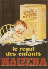 "Illustrator" postcard MAIZENA children's treat - DRAWING: baby at the table