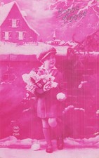 CP PINK GOOD YEAR CHILD SNOWBALL CAP ROSES FLOWERS - 16819