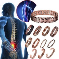 Pulsera magnética de cobre puro para hombres y mujeres Energy Arthritis Pain Va
