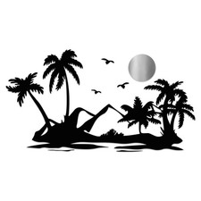 Jeu d'autocollants de plage