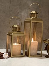 Lot De 2 Fer Lanterne Et Bougie Bougeoir pour Maison de Fête Décor