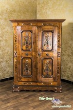 Voglauer Armoire Brune Antique Année 1700 Massif Garde-Robe Campagne