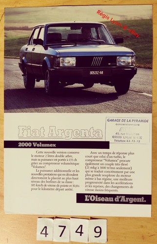 Fiat argenta 2000 volumex - fiat,