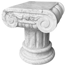 Capitello Ionique En Marbre