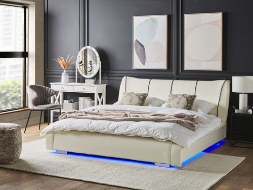 Design cuir véritable lit - véritable,