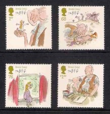 GB 2012 sg3260-63 Roald Dahl - The BFG set MNH Author Children Cartoon Giant