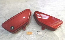 Yamaha RS100 RS125 Oil Tank Side Cover Panel Set RED NOS Genuine