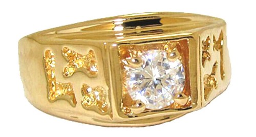 Bague homme jaune 14kt - bague,