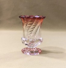 old crystal vase signed BACCARAT model PINK BAMBOO (soliflora flowers)