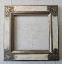 cadre bois argenté style delf