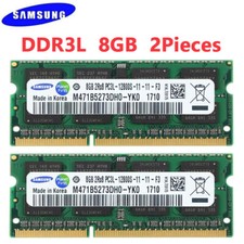 SAMSUNG 16GB 2x8GB DDR3L 1600MHz PC3L-12800S SO-DIMM Laptop Memory 1.35V 204Pins