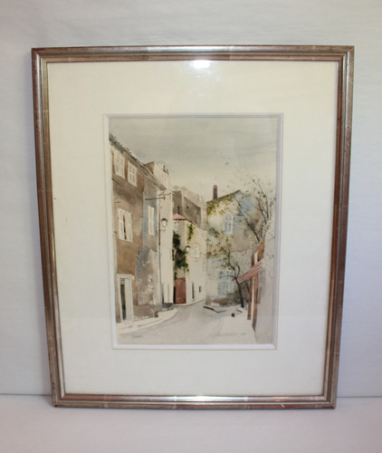 Dessin gouache signé georges - signé,