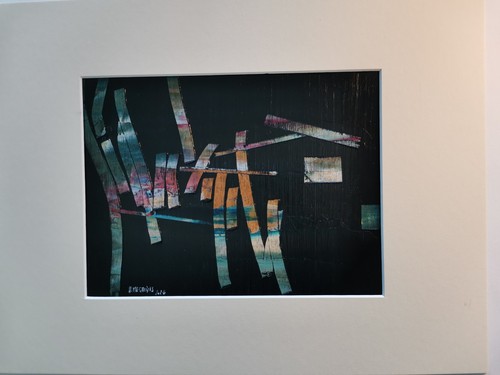 Huile sur carton abstrait - huile,