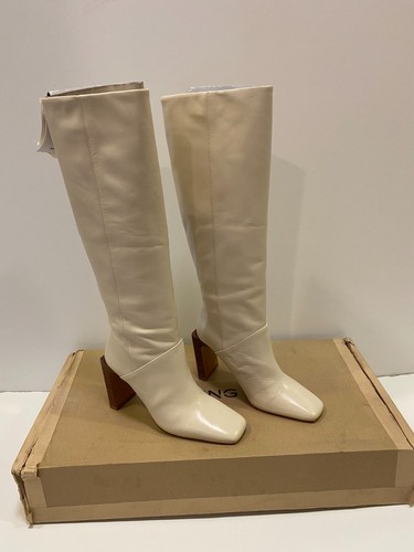 Mango bottes mollet cuir - en,