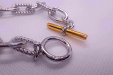 NEW/DAVlDYurmanSterling/Silver/Cable Chain Link Bracelet