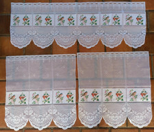3 pièces Brise vue Voilage Rideaux motifs oiseaux -