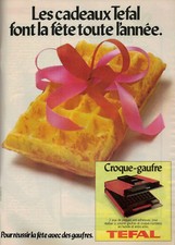 1979 CROQUE-WAFFLE TEFAL PRESS ADVERTISEMENT FOR SUCCESSFUL HOLIDAYS WITH WAFFLES