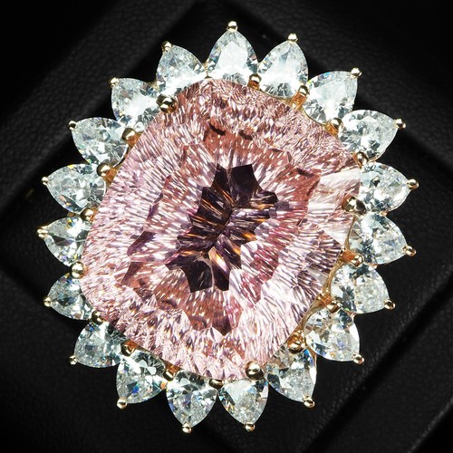 Bagues concave tourmaline - , rose