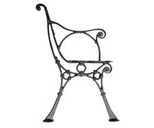 2 beaux pieds de banc côtés banc de jardin en fonte noire - 5 planches - ZAG04