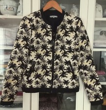 VESTE "ETAM" 40-42 VESTE / BLOUSON NOIR & ECRU -DOUBLé COTON- MANCHES DOUBLEES