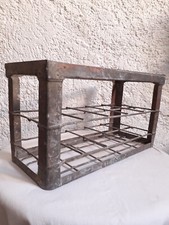 ANCIEN CASIER A BOUTEILLES RIVETE CAISSE METAL INDUSTRIEL LOFT USINE VINTAGE
