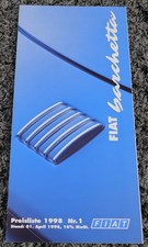 1998 Fiat Barchetta Brochure Price List, 6 Pages