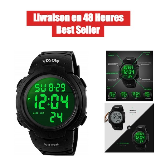 Montre sport homme étanche - de,