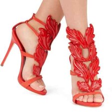 gladiator 13 cm Sexy Red rot peeptoes fetish sky sandals high heels 43 42 us11