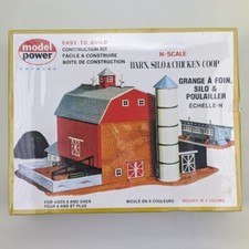 Model Power N Scale Barn, Silo & Chicken Coop Model Kit No. 1517