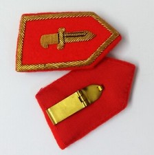 Army Gorgets Couteau / Dague Dorée Tressée Avec Bord Décoratif Et Clip Arrière