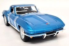 Maisto 1/18 Chevrolet Corvette C2 Stingray 1965 Metallic Blue Diecast model car