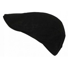 Casquette plate noire coton
