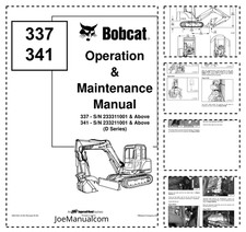 Bobcat 337 341 Excavator Operation and Maintenance Manual 2333 2332 D Series PDF