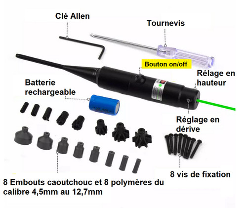 Collimateur réglage laser - réglage,