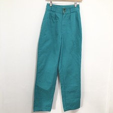 Lucy & Yak Addison Trousers Jeans Teal Organic Cotton 26 R High Waist