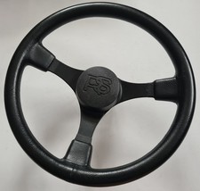 Classic Ford RS Motorsport 3-Spoke Black Leather Steering Wheel Fiesta Mk2 XR2i